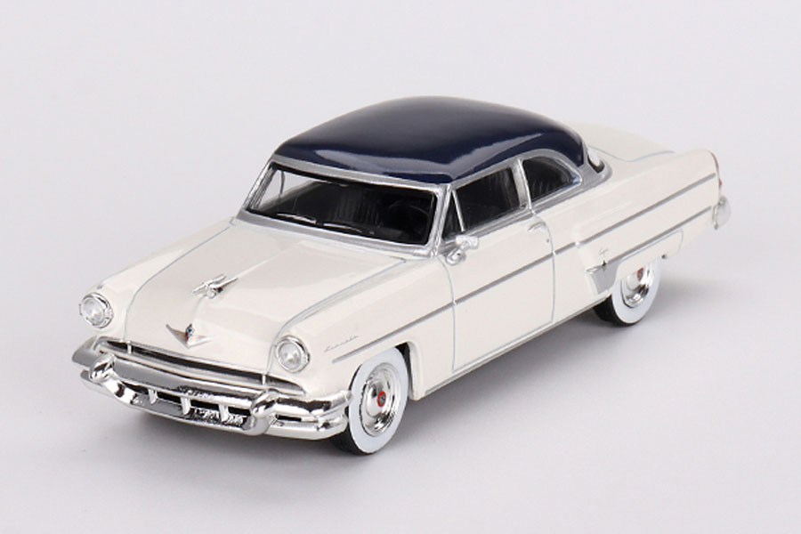 MINI GT 1/64 リンカーン カプリ 1954 アークティックホワイト/アトランティックブルー(左ハンドル)