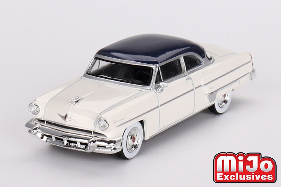 MINI GT 1/64 リンカーン カプリ 1954 アークティックホワイト/アトランティックブルー(左ハンドル)