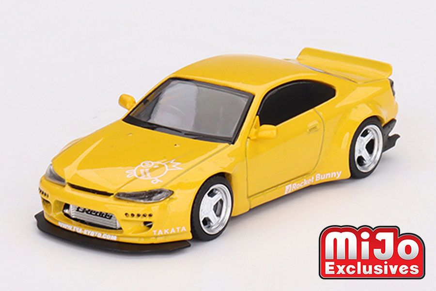 MINI GT 1/64 Rocket Bunny Nissan シルビア(S15) イエロー(右ハンドル)