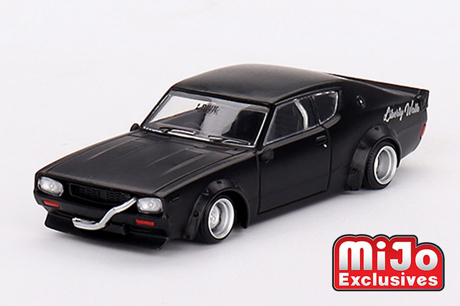 MINI GT 1/64 Nissan スカイライン ケンメリ リバティーウォーク マットブラック(右ハンドル)