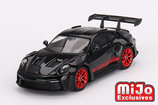 MINI GT 1/64 ポルシェ 911(992) GT3 RS ブラック w/パイロレッド(左ハンドル)