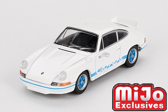 MINI GT 1/64 ポルシェ 911 カレラ RS 2.7 グランプリホワイト/ブルーリバリー(左ハンドル)