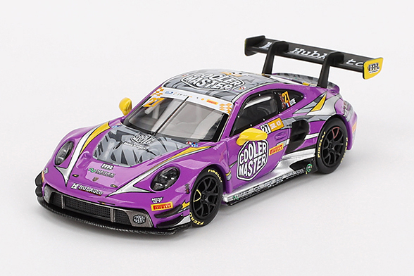 MINI GT 1/64 ポルシェ 911 GT3 R FIA GT ワールドカップ 70周年 2023 #27 マカオグランプリ HubAuto Racing(左ハンドル)