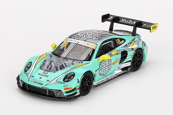 MINI GT 1/64 ポルシェ 911 GT3 R FIA GT ワールドカップ 70周年 2023 #28 マカオグランプリ HubAuto Racing(左ハンドル)