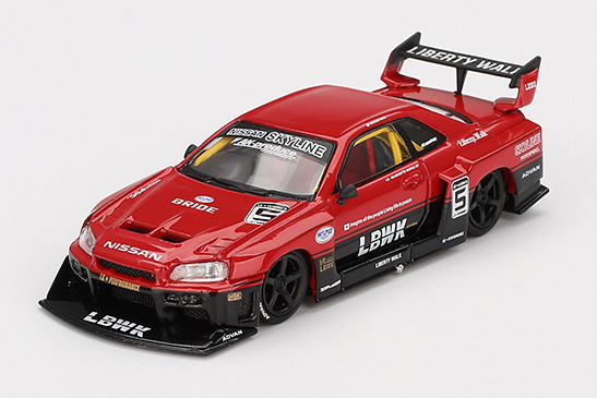 MINI GT 1/64 Nissan LB-ER34 Super Silhouette スカイライン レッド/ブラック(右ハンドル)