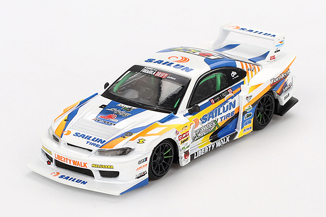 MINI GT 1/64 Nissan シルビア(S15) LB-Super Silhouette #555 2023 Formula Drift Japan(右ハンドル)