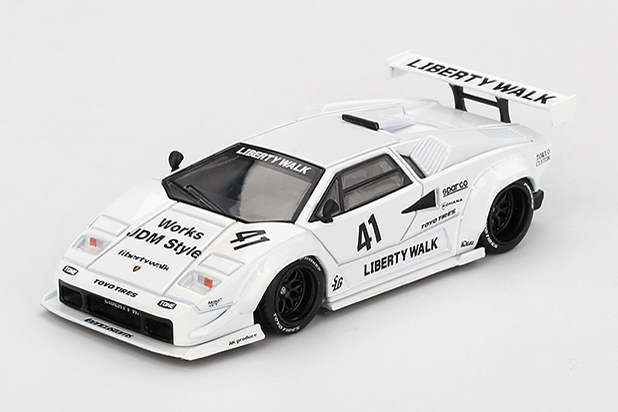MINI GT 1/64 ランボルギーニ カウンタック LB-WORKS 東京オートサロン 2024 ホワイト(左ハンドル)