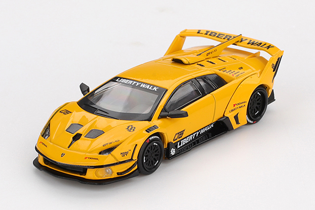 MINI GT 1/64 LB-Silhouette WORKS ランボルギーニ ムルシエラゴ GT EVO イエロー(右ハンドル)