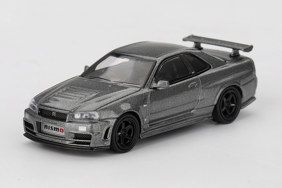 MINI GT 1/64 Nissan スカイライン GT-R ダークメタルグレー(NISMO BNR34 CRS バージョン)(右ハンドル)