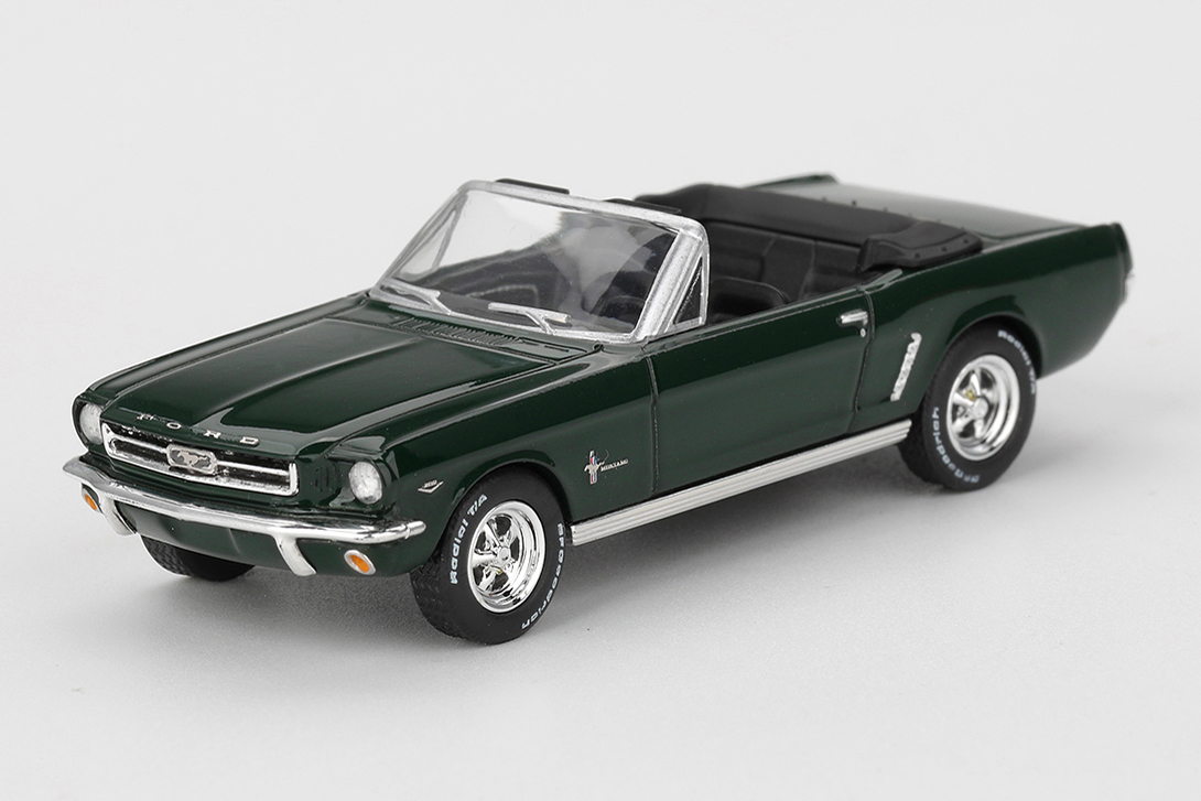 MINI GT 1/64 フォード マスタング コンバーチブル 1964 ハイライトグリーン(左ハンドル)