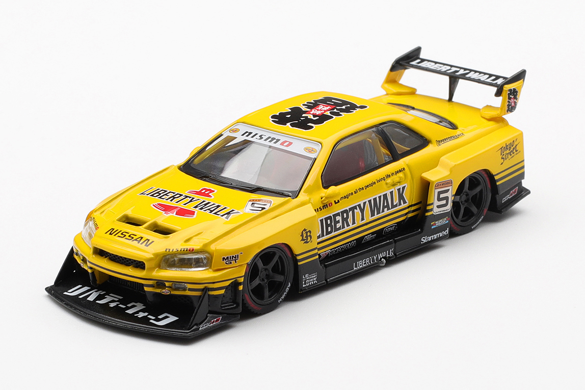 MINI GT 1/64 Nissan LB-ER34 Super Silhouette スカイライン スポーツイエロー(右ハンドル)