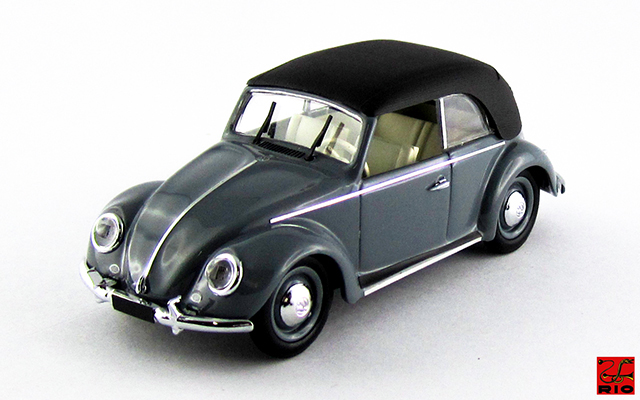 RIO 1/43 フォルクスワーゲン ビートル 1949 ソフトトップ カブリオレ グレ-
