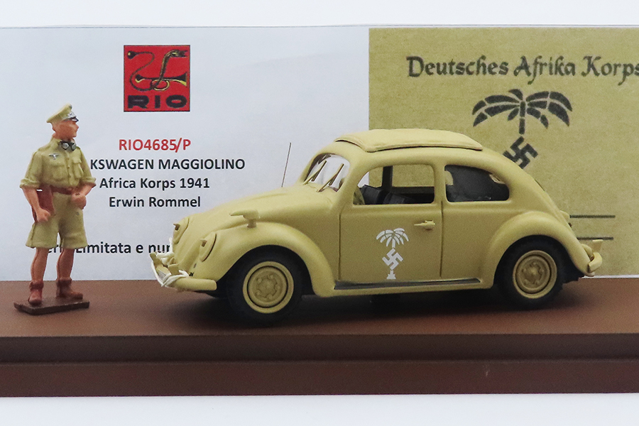 RIO 1/43 フォルクスワーゲン ビートル ドイツアフリカ軍団 1941 ロンメルフィギュア付 (100個限定)