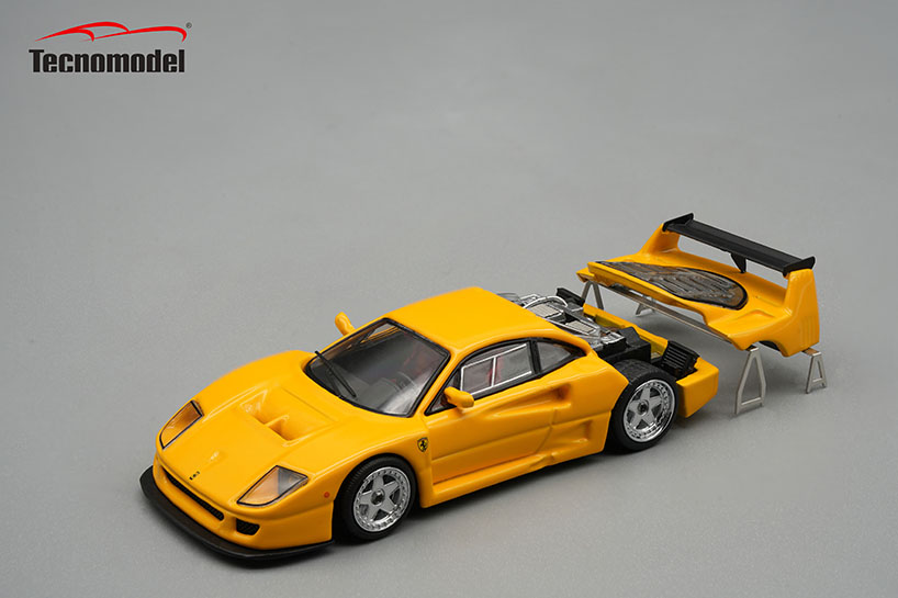 Tecnomodel 1/64 フェラーリ F40 LM プレスバージョン 1996 イエローモデナ w/BBS シルバーホイール