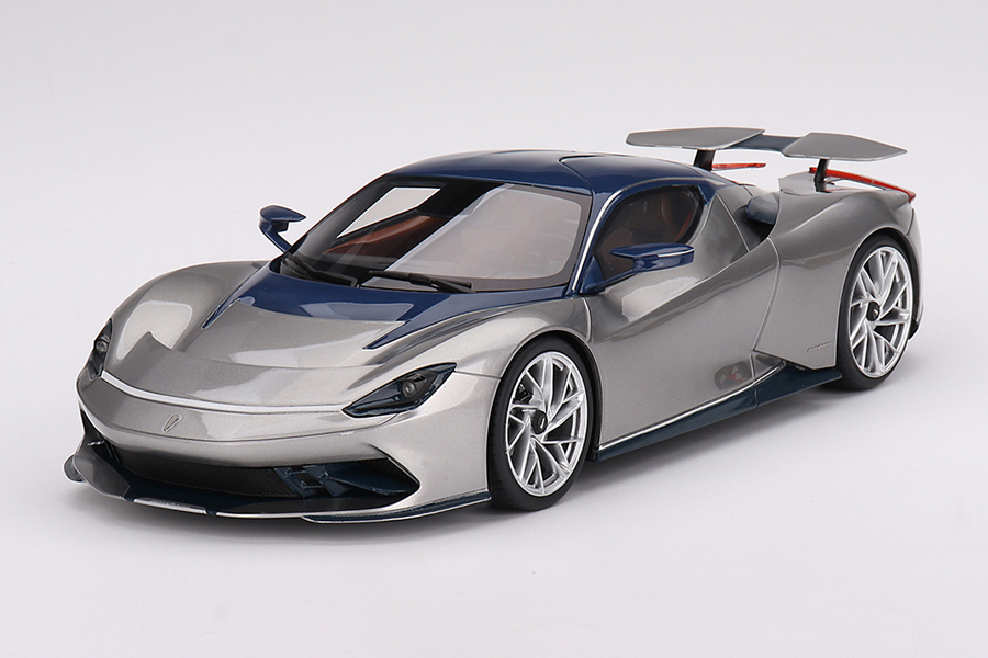 Top Speed 1/18 アウトモビリ ピニンファリーナ バッティスタ US ローンチ エディションArgento Liquido Gloss and Blu del Re Gloss