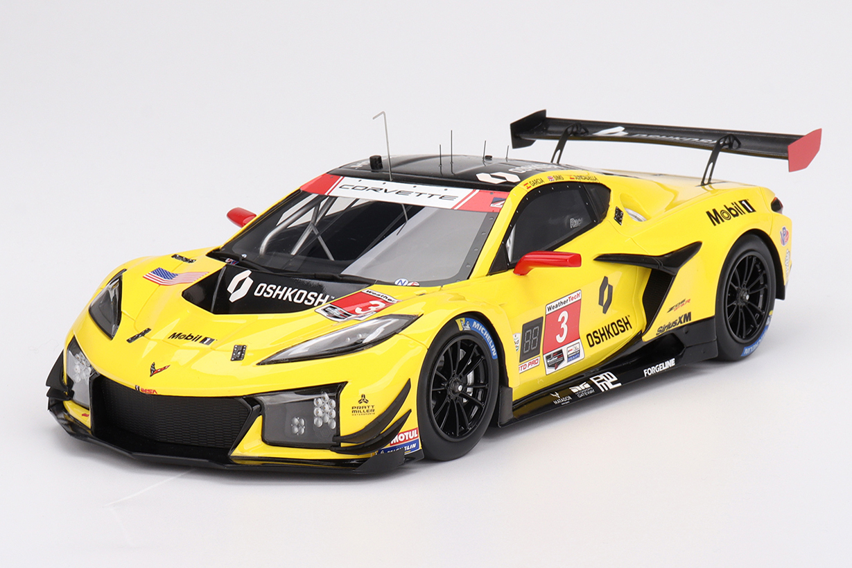 Top Speed 1/18 シボレー コルベット Z06 GT3.R IMSA デイトナ24時間 2024 #3 コルベットレーシング by Pratt Miller Motorsports(左ハンドル)