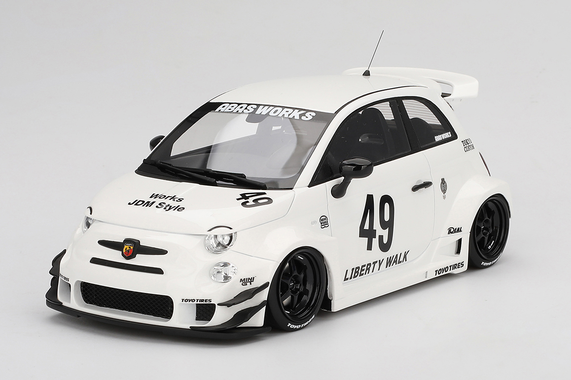 Top Speed 1/18 アバルト 595 LB-WORKS x Abas Works ガラ ホワイト