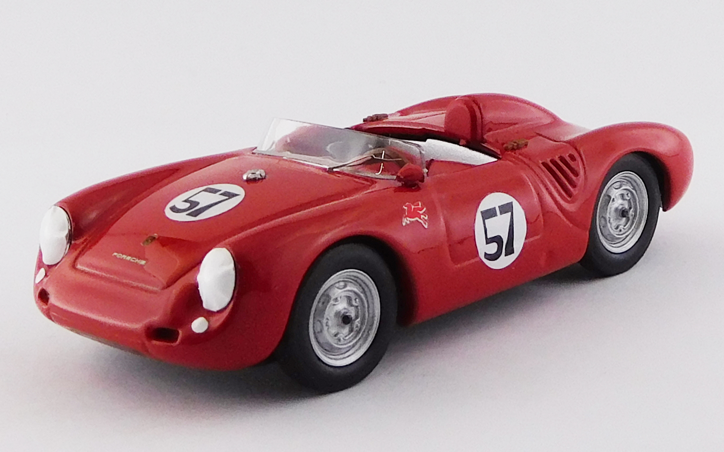 BEST MODEL 1/43 ポルシェ 550 RS パラマウントランチ 1957 #57 Jack McAfee 優勝車