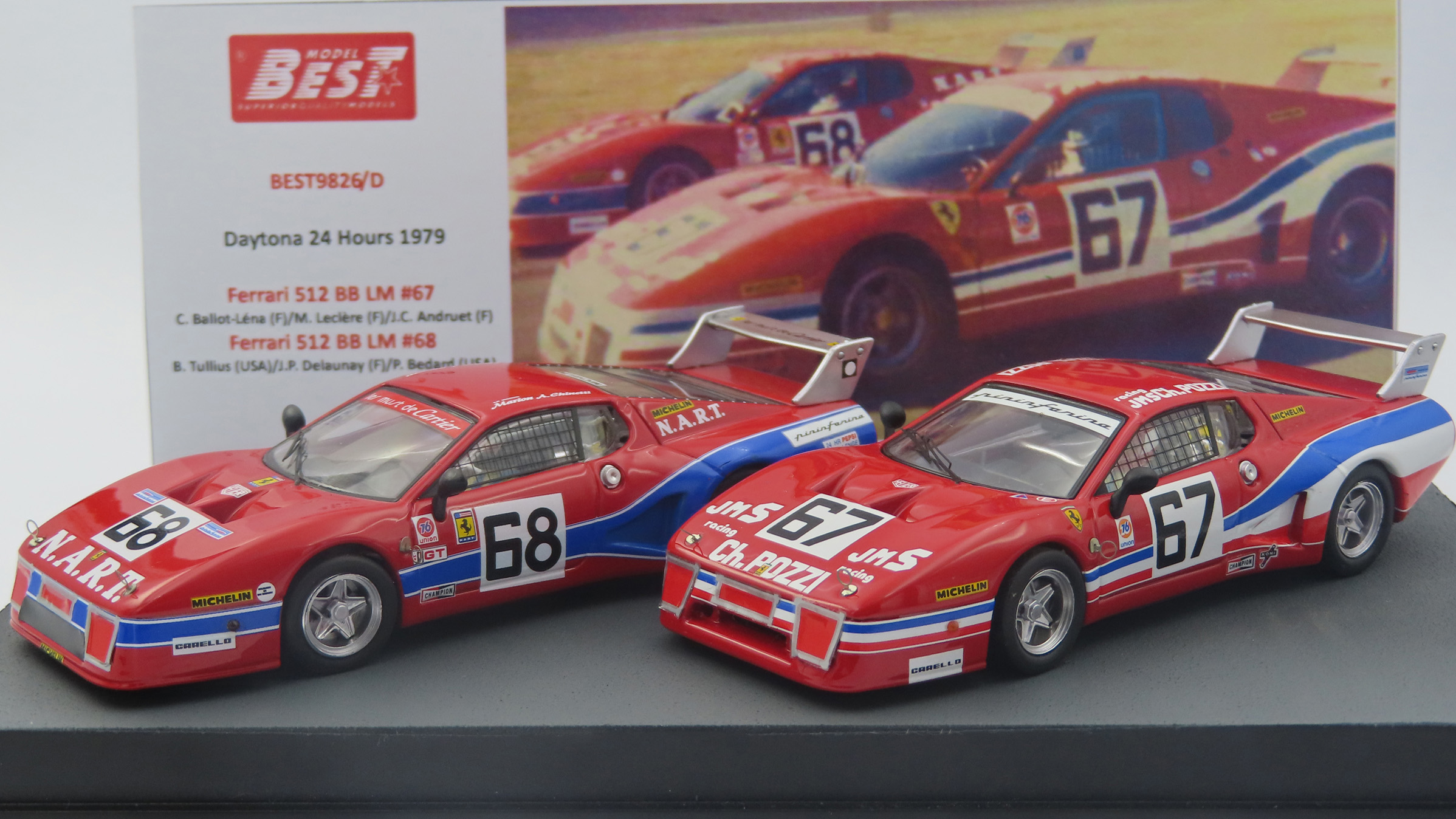 BEST MODEL 1/43 フェラーリ 512 BB LM デイトナ24時間 1979 #67/#68 ドライバーフィギュア付 78個限定