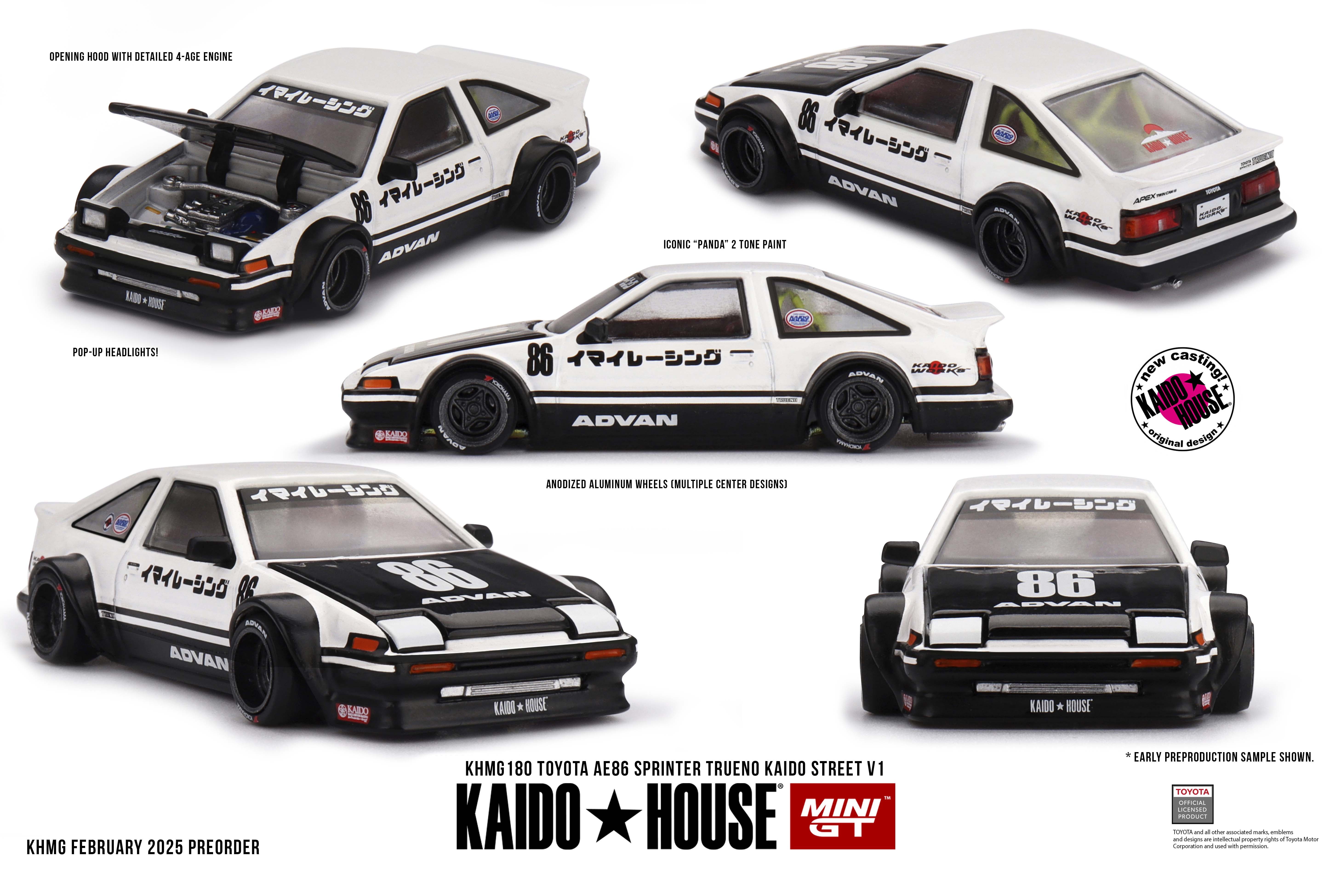 MINI GT 1/64 Toyota AE86 スプリンタートレノ Kaido Street V1(右ハンドル)