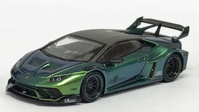 MINI GT 1/64 LB★WORKS ランボルギーニ ウラカン GT マジックグリーン Tarmac Works限定(左ハンドル)