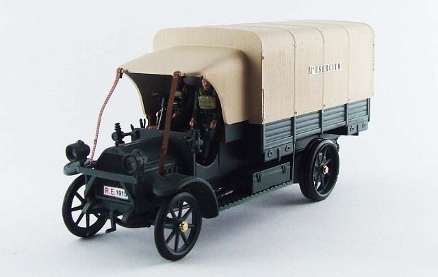 リオ フィアット 18 BL トラック ローマ進軍100周年モデル（1/43） RIO 1/43 フィアット 18 BL 軍用トラック フィギュア4体セット