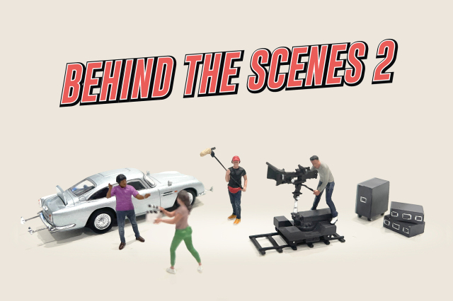 American Diorama 1/64 フィギュア 舞台裏2 9個セット(フィギュア4個・アクセサリー5個)