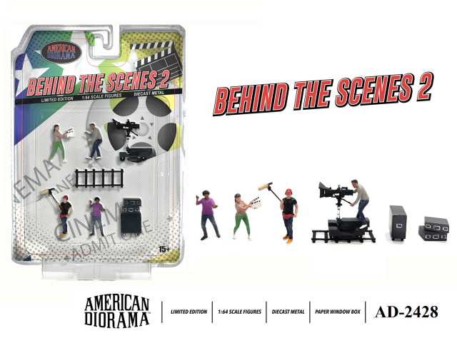 ☆ Creative Diorama Parts①　　　　　　　【特典会員限定】 American Diorama 1/64 フィギュア 舞台裏2 9個セット(フィギュア4個