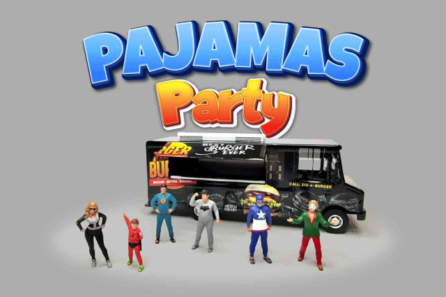 American Diorama 1/64 フィギュア パジャマパーティー 6個セット