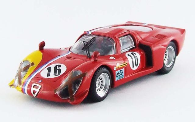 BEST MODEL 1/43 アルファロメオ 33.2 クーペ スパ1000km 1968  Gosselin/Trosch #16