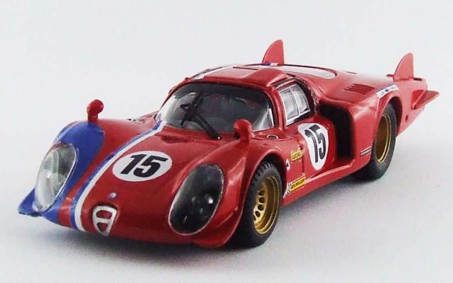 BEST MODEL 1/43 アルファロメオ 33.2 LM ル・マン テスト 1969 Pilette/Slotemaker
