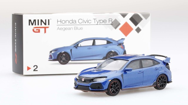 MINI GT 1/64 Honda シビック Type R Aegean Blue (左ハンドル