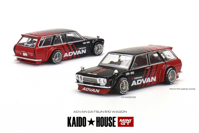 MINI GT 1/64 ダットサン KAIDO 510 ワゴン ADVAN(右ハンドル)