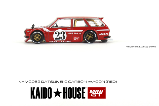 MINI GT 1/64 ダットサン KAIDO 510 ワゴン カーボンファイバー V2(右  