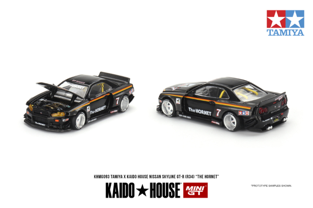 MINI GT 1/64 Nissan スカイライン GT-R R34 TAMIYA x KAIDO HOUSE "ホーネット"(右ハンドル)