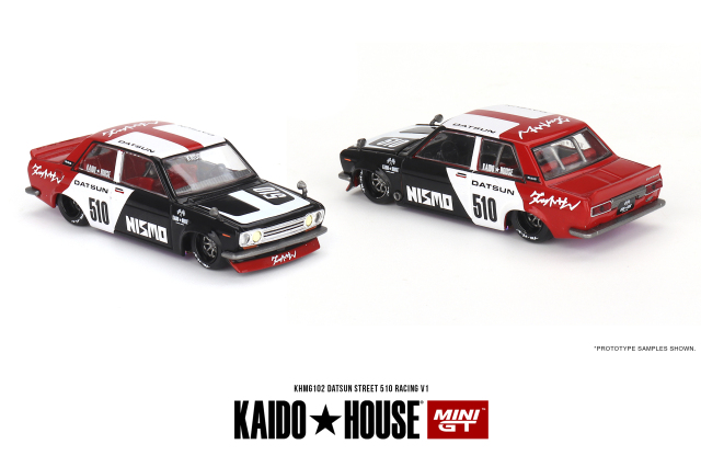 MINI GT 1/64 ダットサン ストリート KAIDO 510 Racing V1(左
