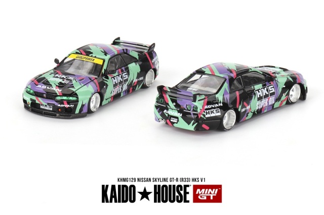 MINI GT 1/64 Nissan スカイライン GT-R R33 HKS V1(右ハンドル)