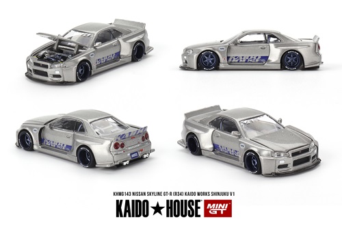 史上最も激安 MINI Works Kaido R34 GT-R スカイライン Nissan 1/64 GT ミニカー