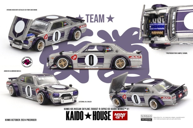 MINI GT 1/64 Nissan スカイライン GT-R(KPGC10) Kaido Works V1(右ハンドル)