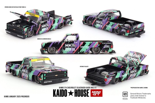 MINI GT 1/64 シボレー シルバラード KAIDO HKS V1(右ハンドル)
