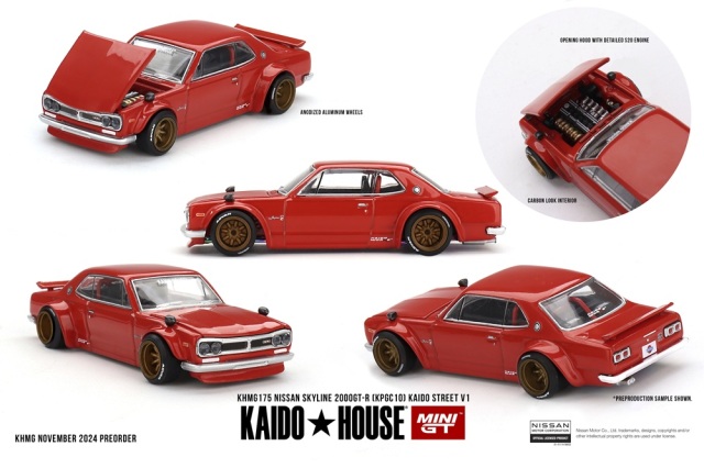 MINI GT 1/64 Nissan スカイライン 2000GT-R(KPGC10) Kaido Works V1(右ハンドル)