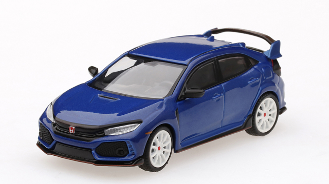 MINI GT 1/64 Honda シビック Type R ブリリアントスポーティブルー・メタリック/モデューロキット装着車 (左ハンドル）