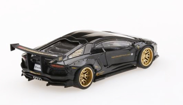 MINI GT 1/64 LB☆WORKS ランボルギーニ アヴェンタドール ブラック(左 