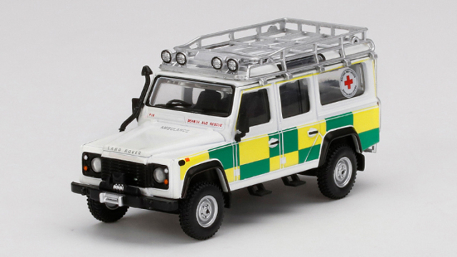 MINI GT 1/64 ランドローバー ディフェンダー 110 英国赤十字社 捜索
