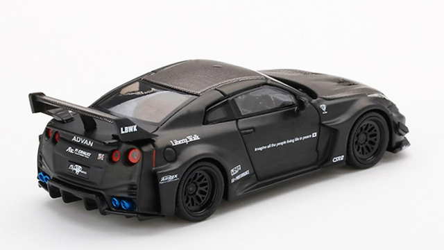 MINI GT Nissan GT-R LBWK シルエット マットブラック MINI GT 31 (open) LB WORKS Nissan GT-R (R35) Matte Black