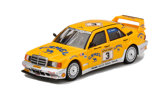 MINI GT 1/64 メルセデス ベンツ 190E 2.5-16 エボリューション II Yellow Pages 200 Kyalami 1990 #3 "Camel"(左ハンドル)