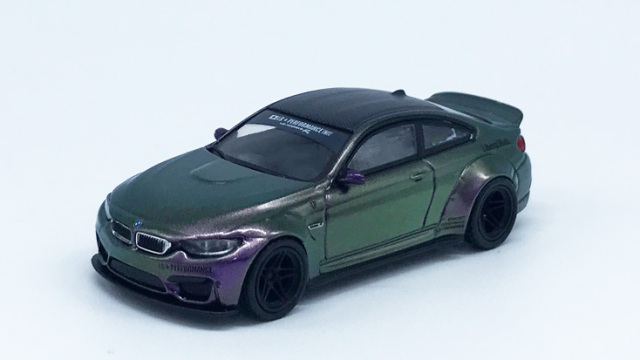 MINI GT LB✩WORKS BMW M4 パープルグリーン メタリック Mini GT BMW M4 LB Works Purple Green Metallic 2021 Release