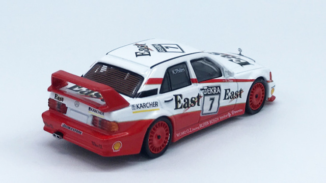 MINI GT 1/64 メルセデス ベンツ 190E 2.5-16 エボリューション II DTM 1991 #7 "East"(左ハンドル)