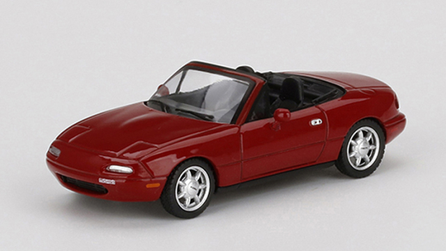 MINI GT 1/64 マツダ ミアータ MX-5 (NA) クラシックレッド(左ハンドル)