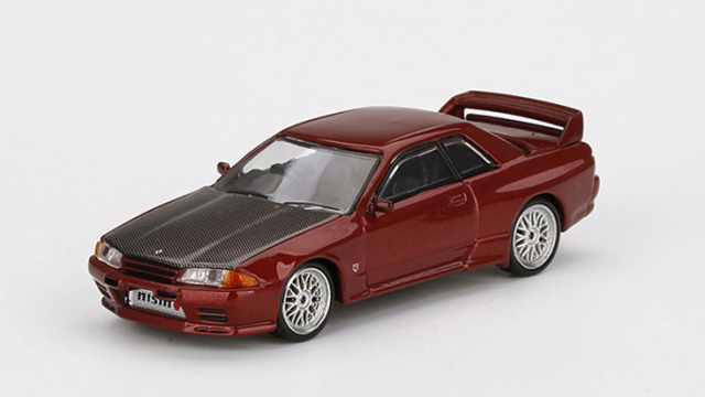 MINI GT 1/64 Nissan GT-R R32 レッドパール BBS LMホイール(右ハンドル)